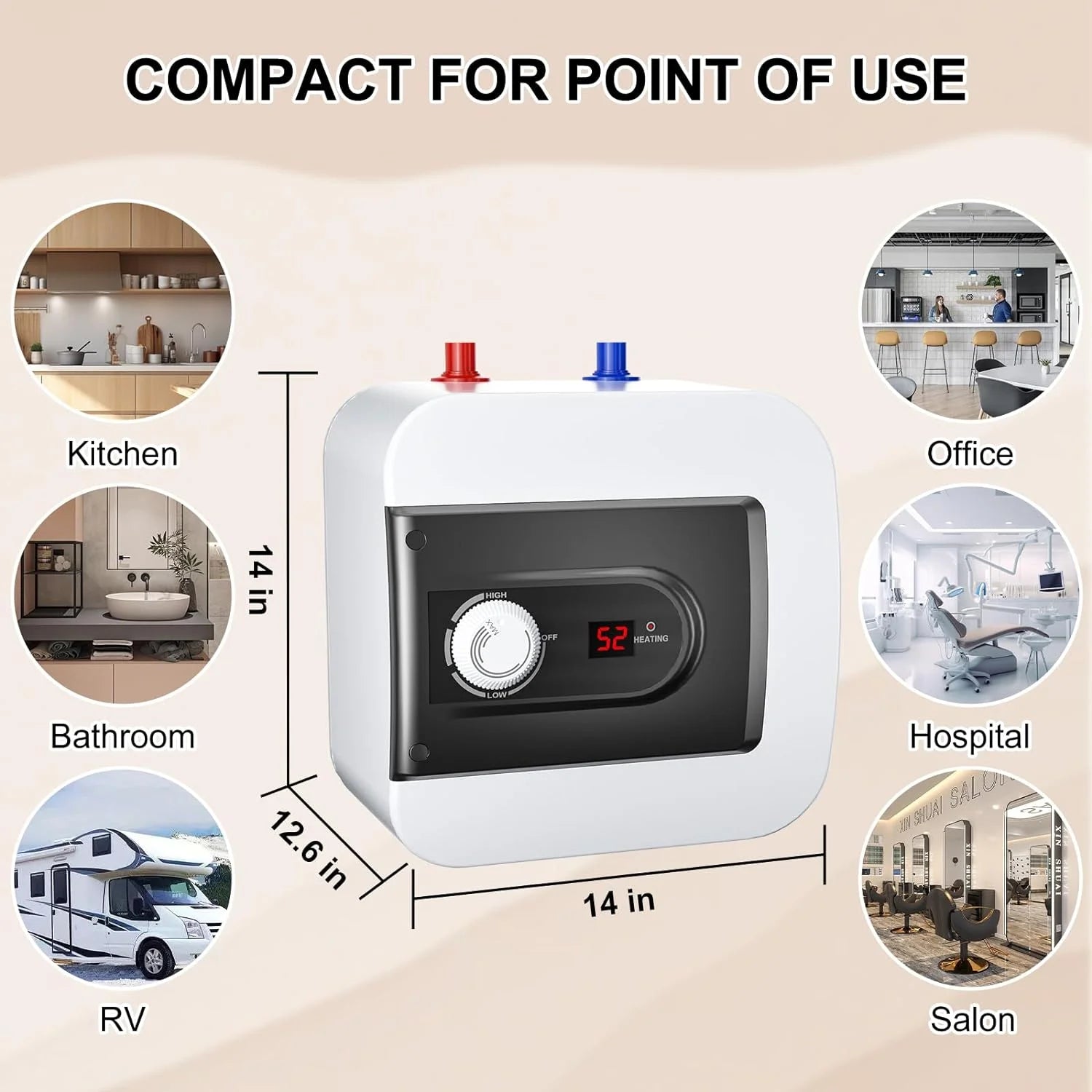 4 Gallon 110V 1.5KW Instant Hot Water Heater Z40372