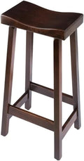 Dark Brown Maple Wood Bar Height Stool Y166566