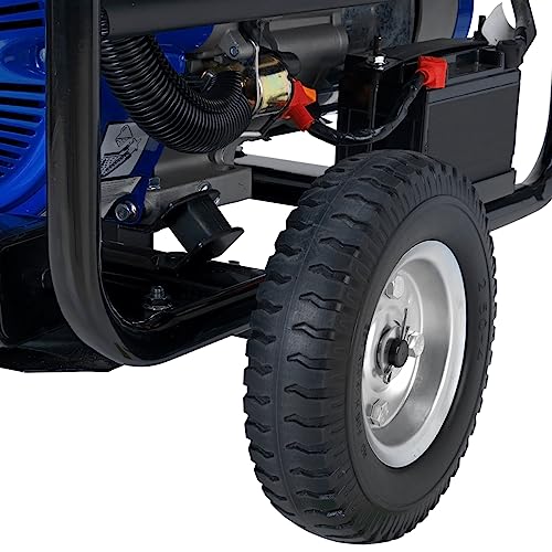 Blue Black Gas Powered Portable Generator 4400 Watt Electric Start H42511