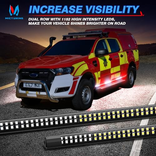 2PCS 70 inch Red White LED Sequential Strobe Light Strip M547804
