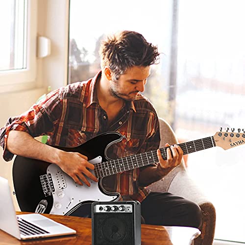 39 Inch Solid Full-size Electric Guitar HSS Pickups Starter Kit (Black) J950762