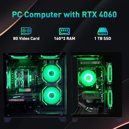 Intel Core i5 14400F RTX 4060 32GB RAM 1TB SSD Tower Computer C756