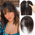 Human Hair Toppers with Bangs Clip in Hair Extensions V7521