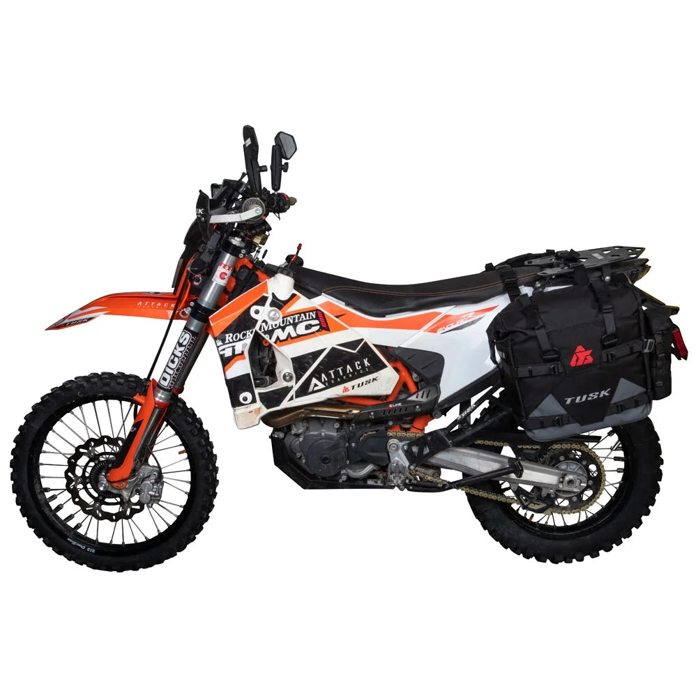 Black/Grey Pannier Racks with Pannier Bags and Bottle Holders J6523