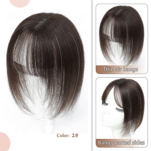 Human Hair Toppers with Bangs Clip in Hair Extensions V7521
