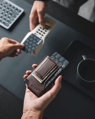 Slim Leather RFID Blocking Wallet with Money Clip B55975