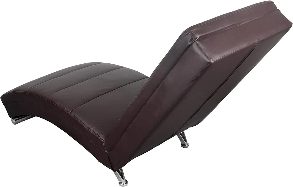 Brown PU Leather Electric Vibrating Recliner Chair with Heating T854932