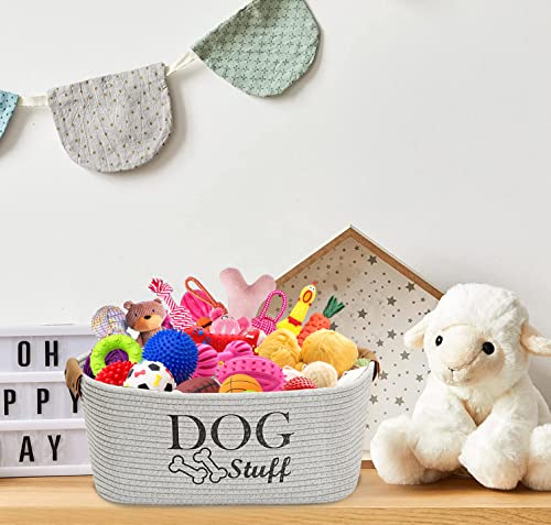 Gray Cotton Dog Toy Storage Bin V388139