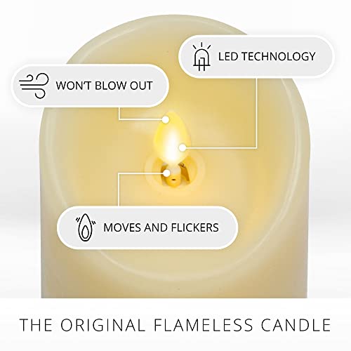Ivory 6.5" Pillar Candle with Warm LED Light Z454923