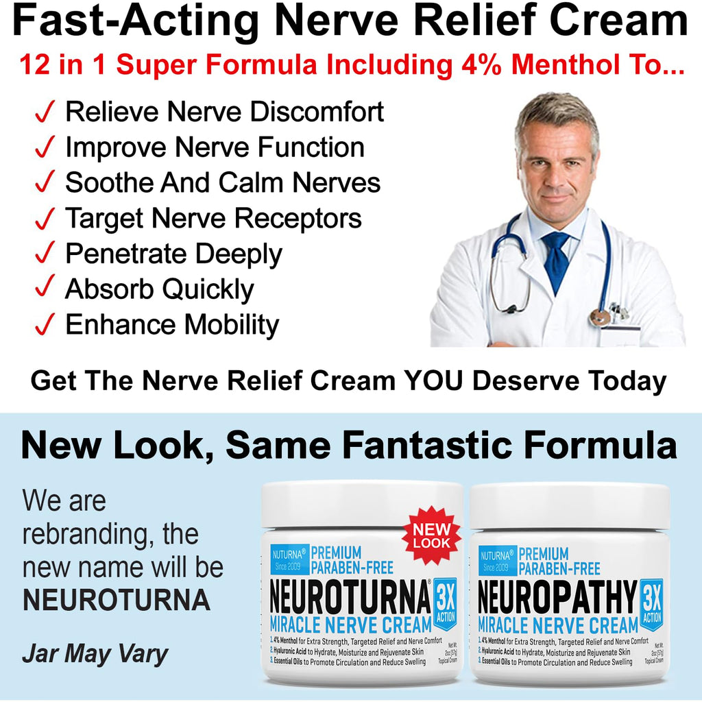Nerve Relief Cream with 4% Menthol MSM 6 Oz P63709