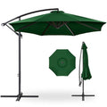 10ft Offset Hanging Patio Umbrella with Polyester Shade P709458