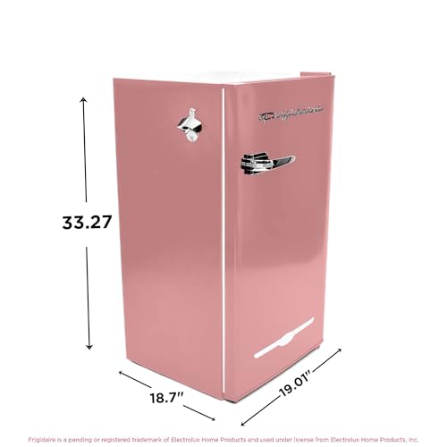 Pink/Coral 3.2 cu. Ft Retro Bar Fridge Refrigerator D3417