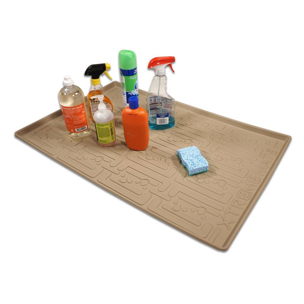 Beige 37 x 22 inch Under Sink Kitchen Cabinet Mat R76131