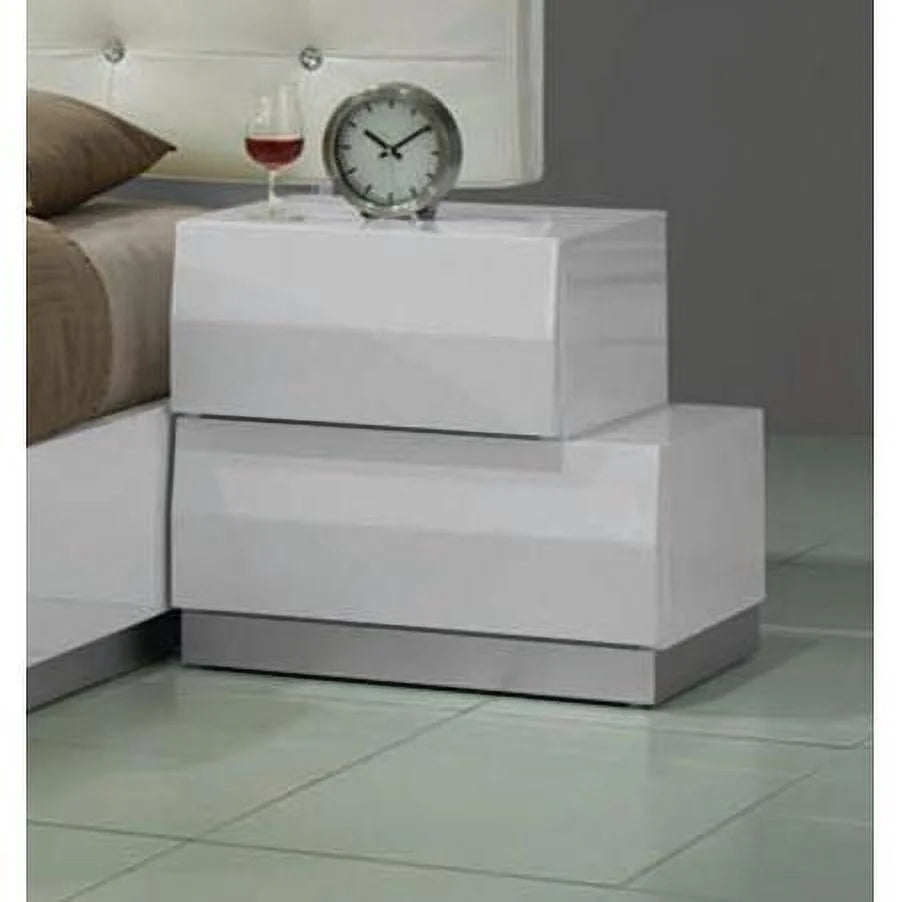 White Gloss 5-Piece King Bedroom Set D4699