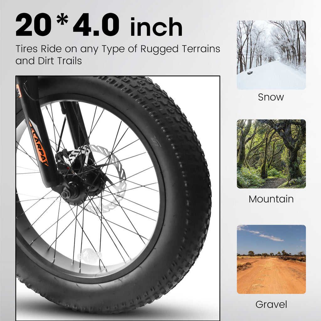All-Terrain Fat Tire Bike with Shimano 7-Speed I59403