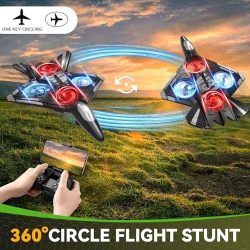 RC Plane with Camera Foam Remote Control Airplane Fighter Jet with Light Z531