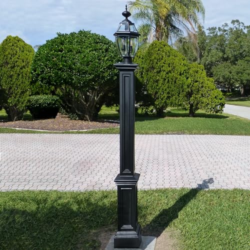 White Outdoor Lamp Post Z8279