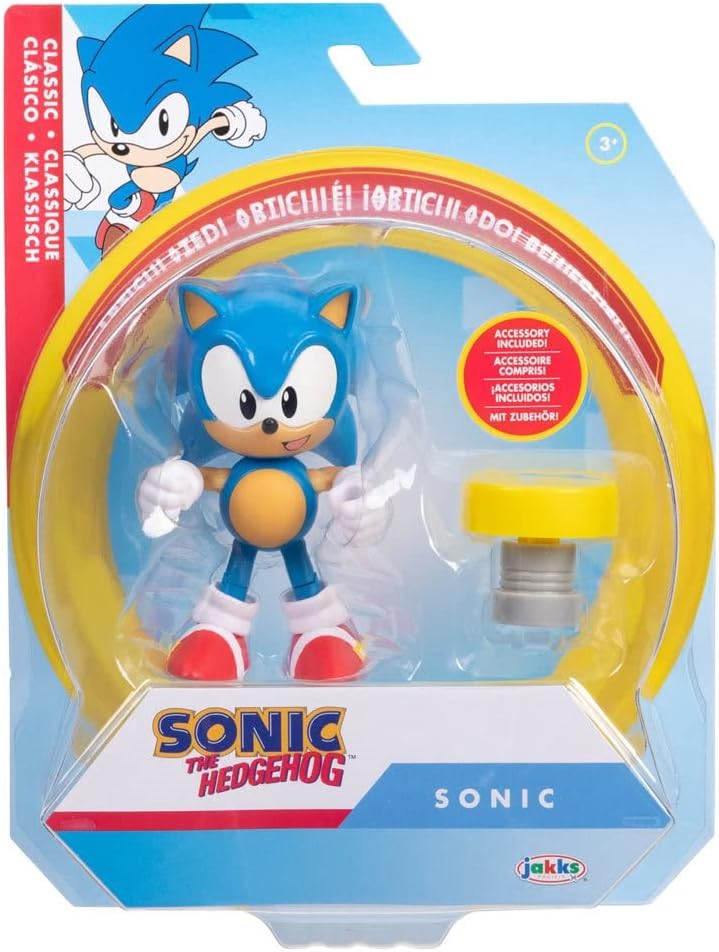 Classic Sonic Action Figure with Yellow Spring Accessory P457