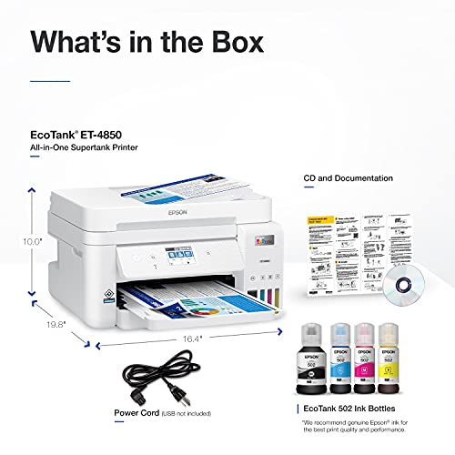 Wireless All-in-One Supertank Printer with Scanner & Color Duplex Desktop Document Scanner F99967
