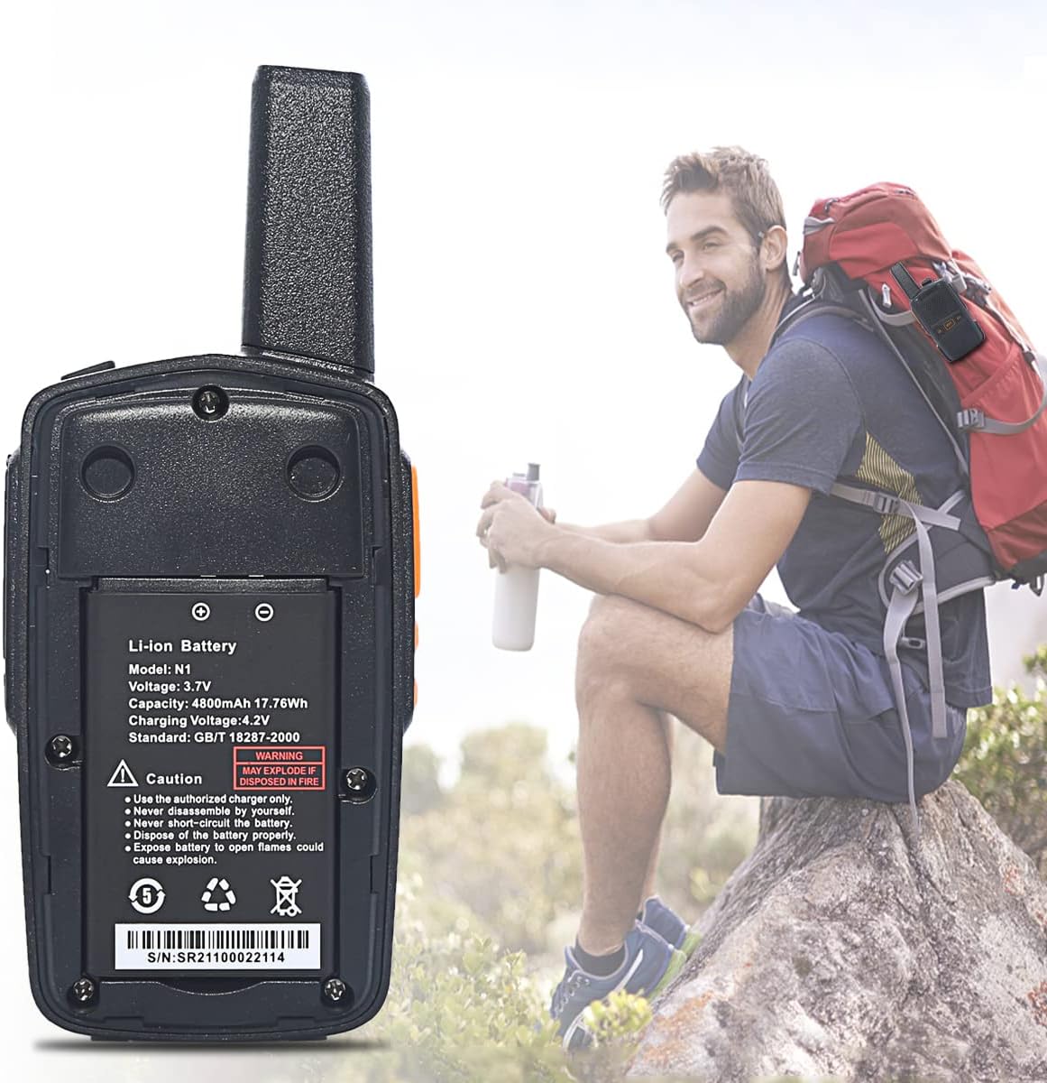 Wireless Intercom System 1.5 Mile Two Way Radio 2 Pack U35164