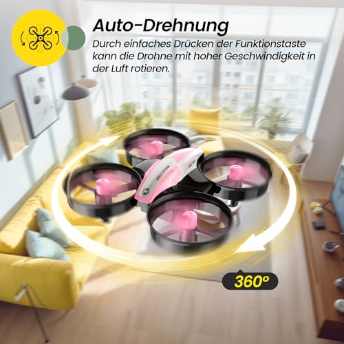 Red Mini Drone with 3 Batteries Y2583