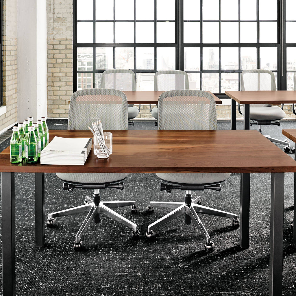 Cherry Top Square Table with Taupe Base C525949