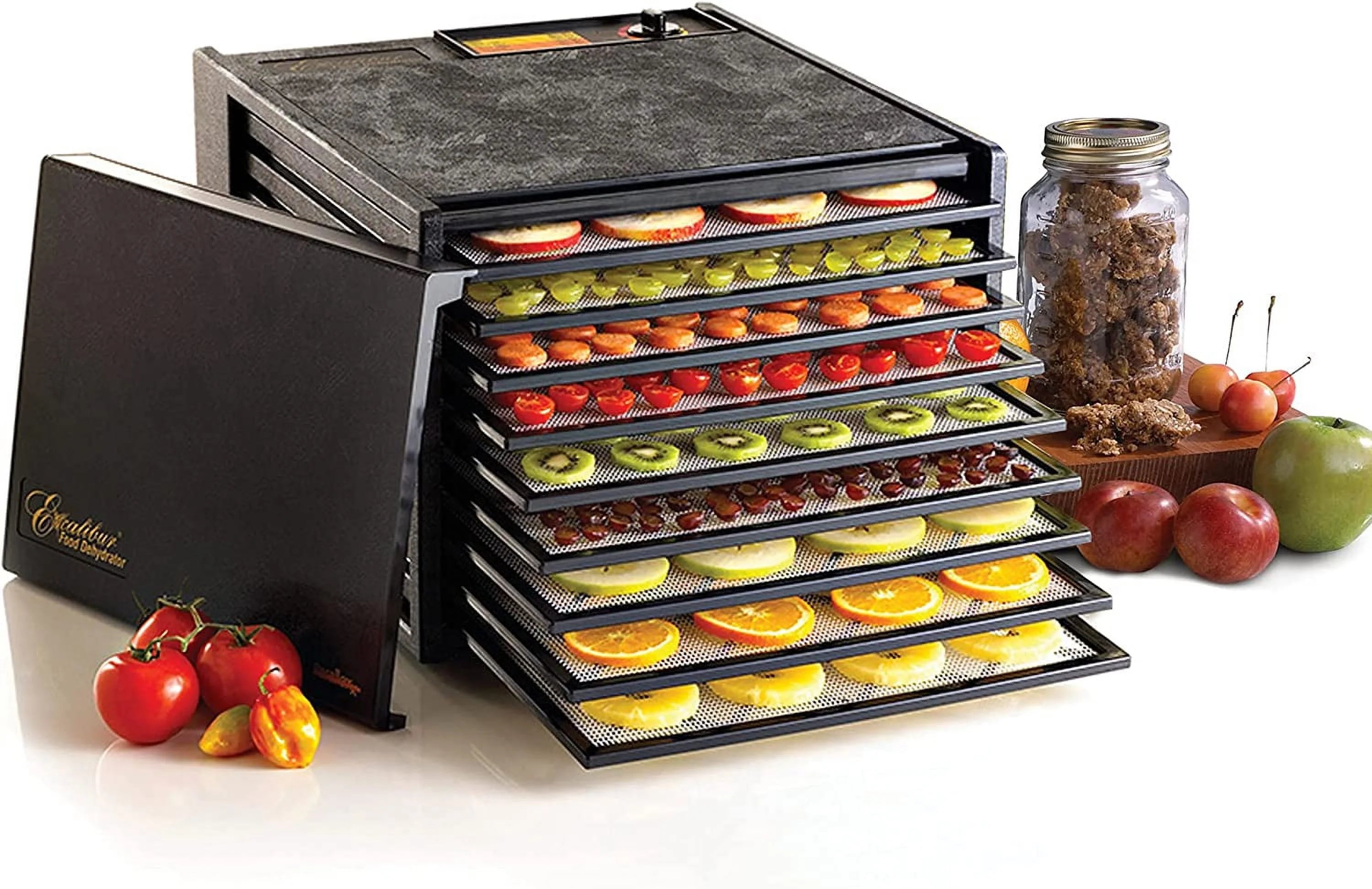 Black 9 Trays Electric Food Dehydrator 600 W R7645