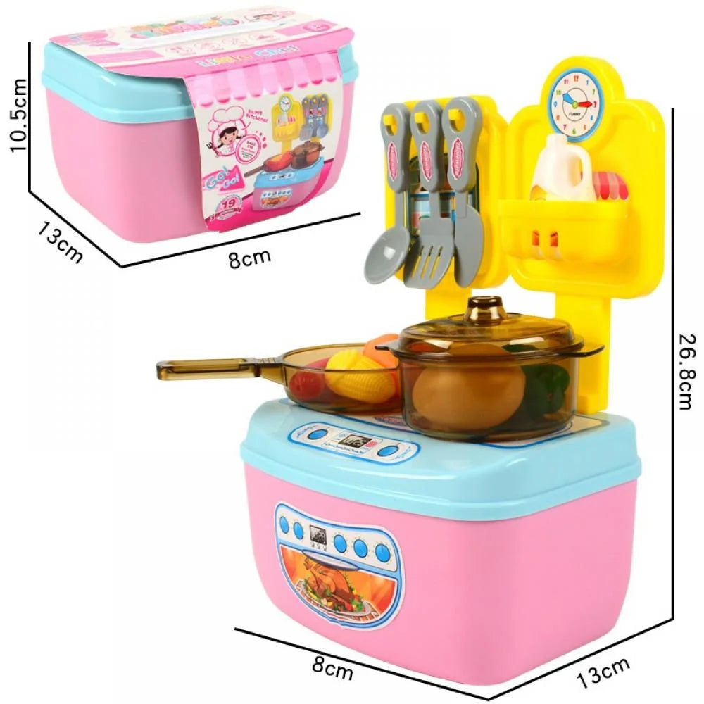 12PCS Kids Kitchen Pretend Play Cooking Set with Play Food and Utensils S43370