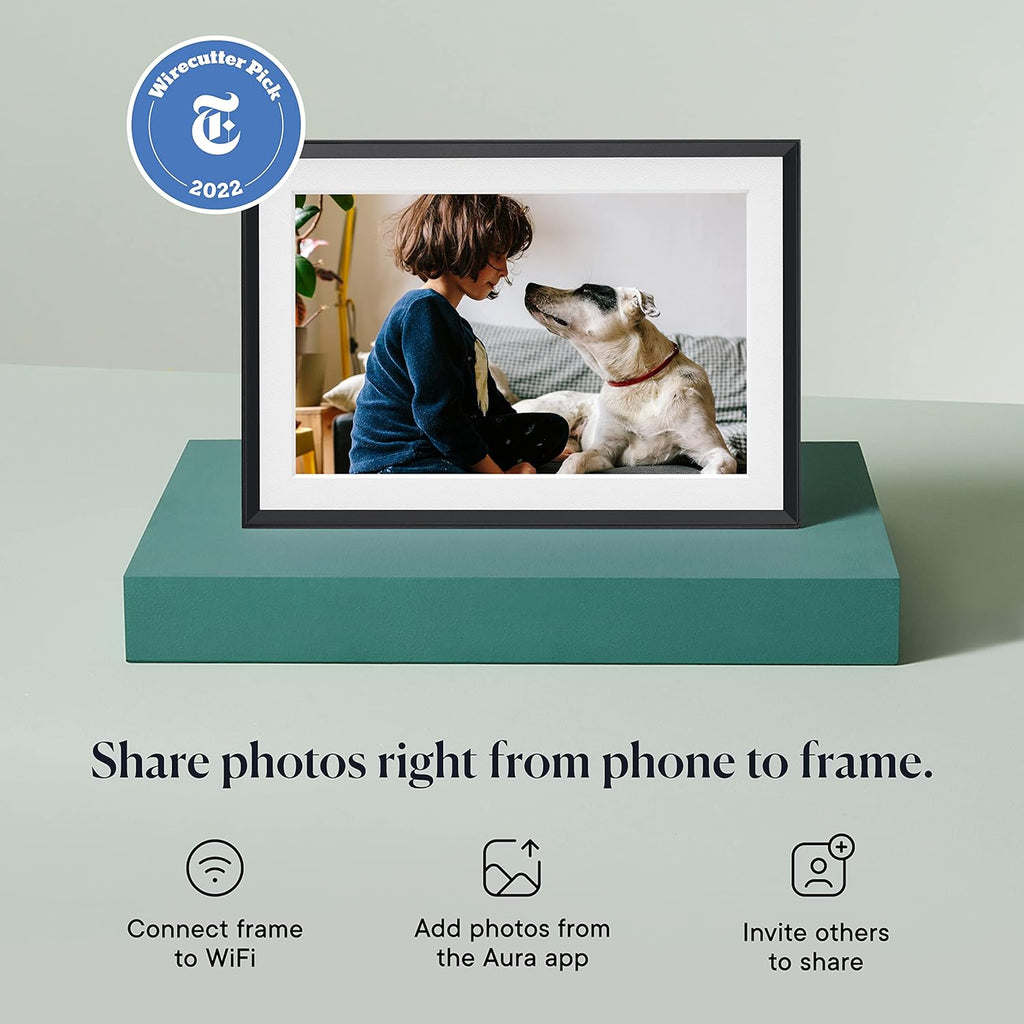 10.1" WiFi Digital Picture Frame (Gravel with White Mat) Z72054