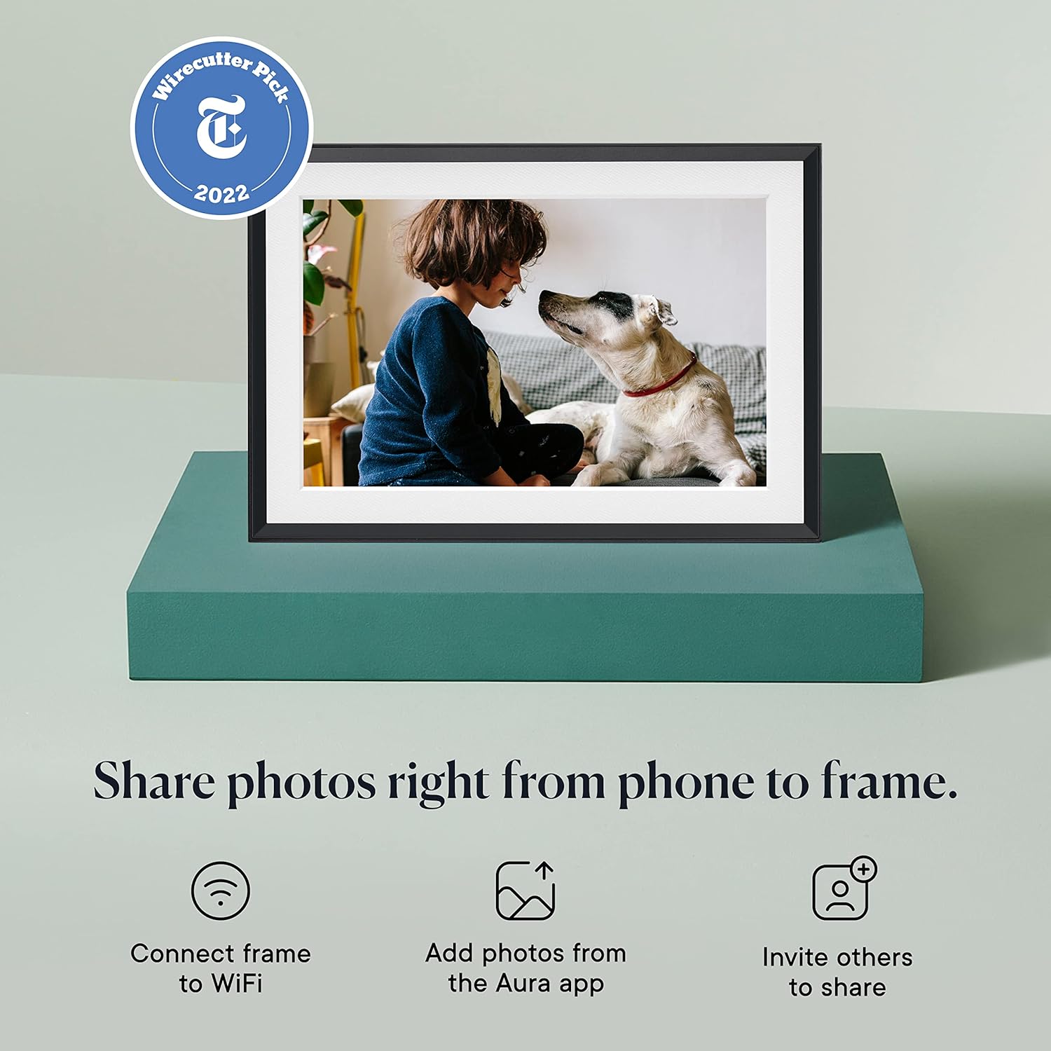 10.1" WiFi Digital Picture Frame (Gravel with White Mat) Z72054