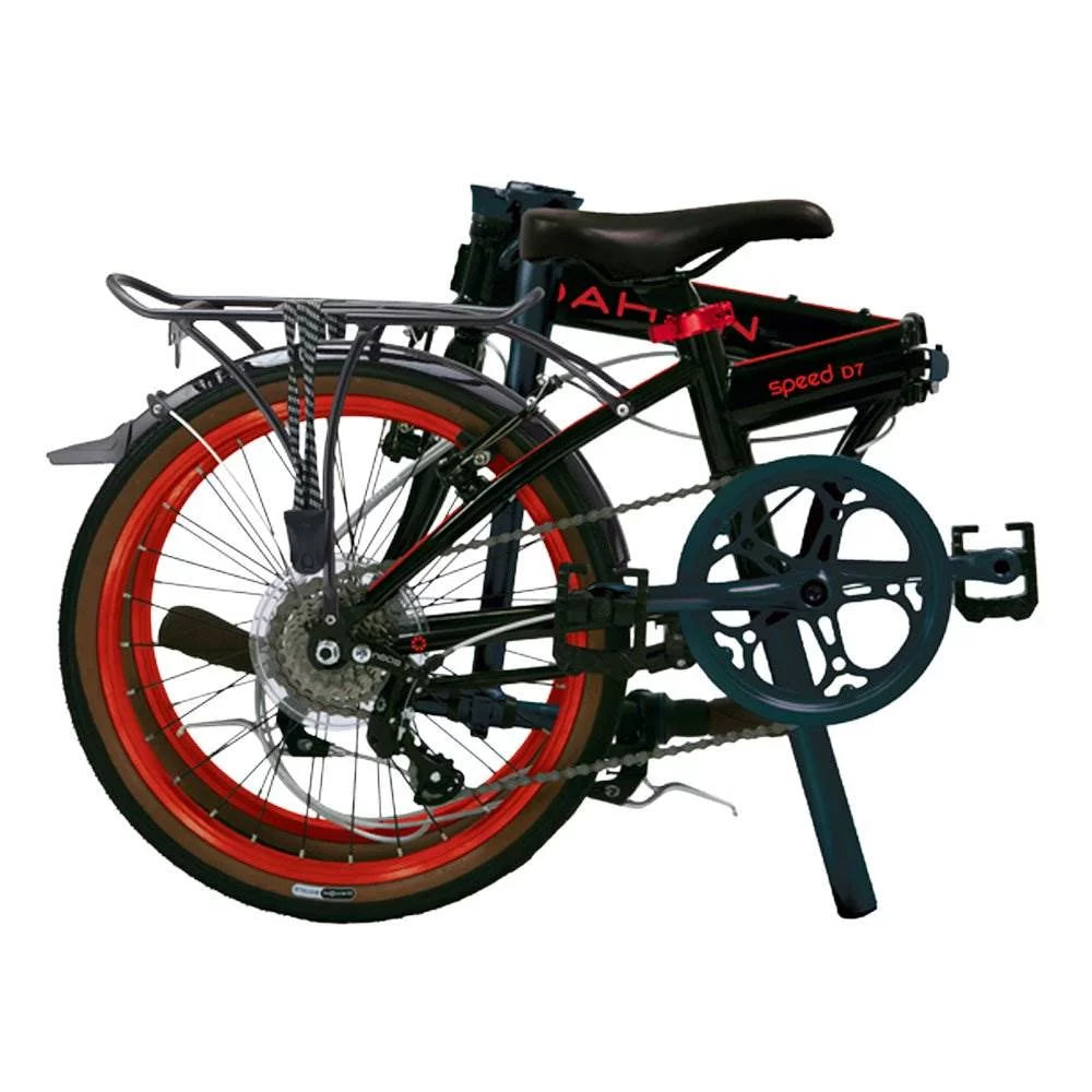Black & Red 7-Speed Folding Bicycle O217749