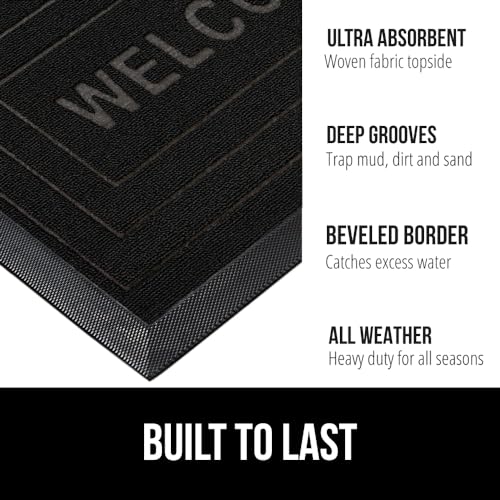 Gray Diamond 17x29 Natural Rubber Doormat O3380