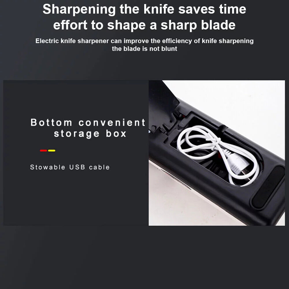 Electric Knife Sharpener 3 Speed Sharpening System E740882