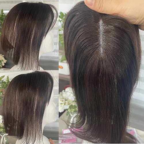 Human Hair Toppers with Bangs Clip in Hair Extensions V7521