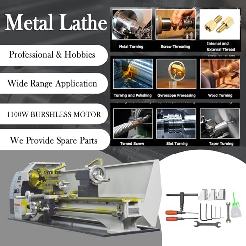 8"x32" Benchtop Metal Lathe Machine 1100W 50-2500RPM I8944