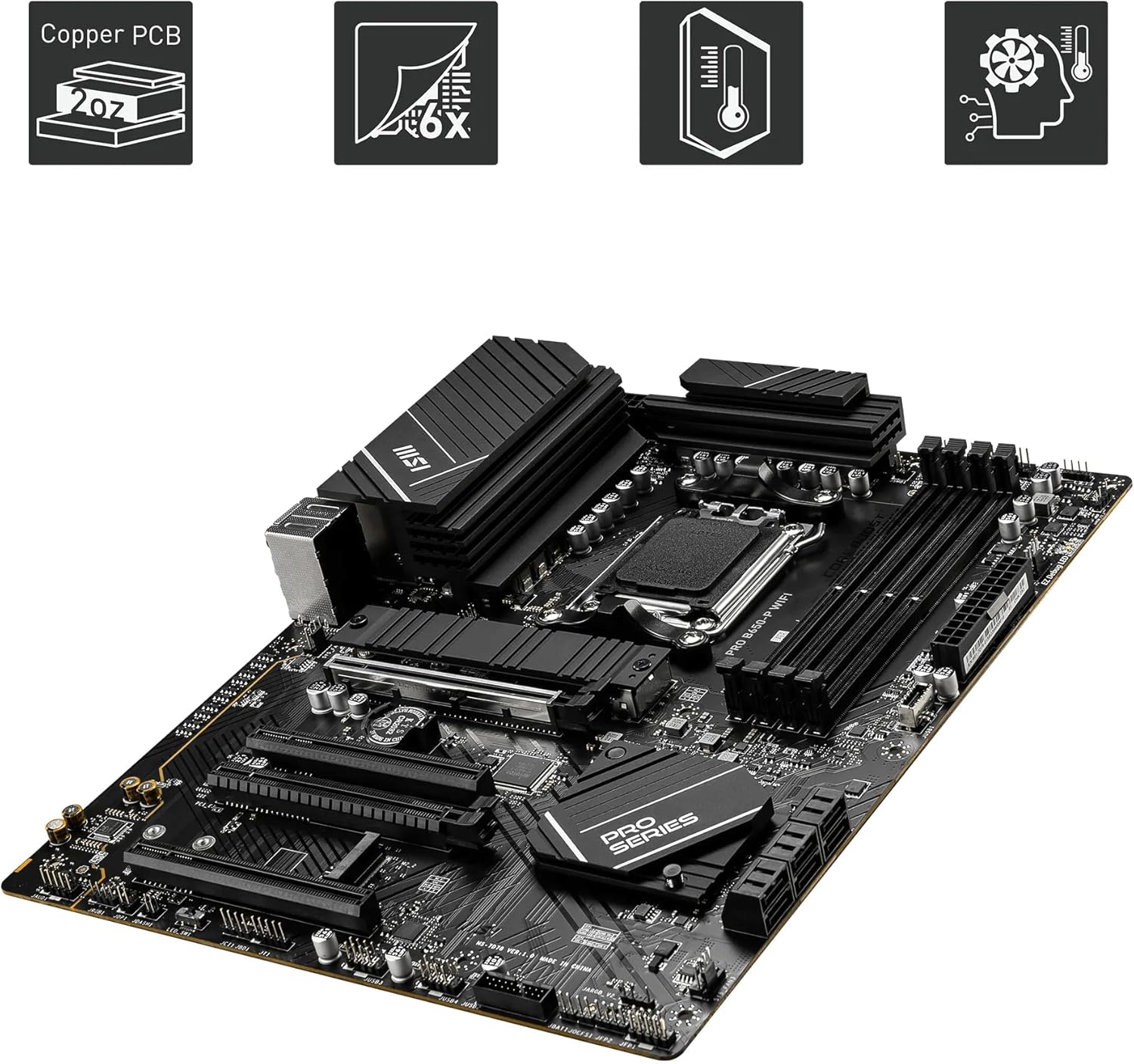 AMD AM5 ATX Motherboard, 4x DDR5, 1x PCI-E x16, 2x M.2, 6x SATA, 8x USB 3.2, 1x USB Type C K4158