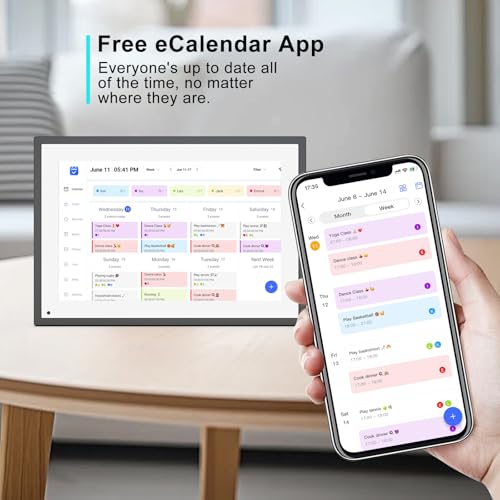 10.1 inch Wall Planner Digital Calendar & Chore Chart, Smart Touchscreen Interactive Display B818917