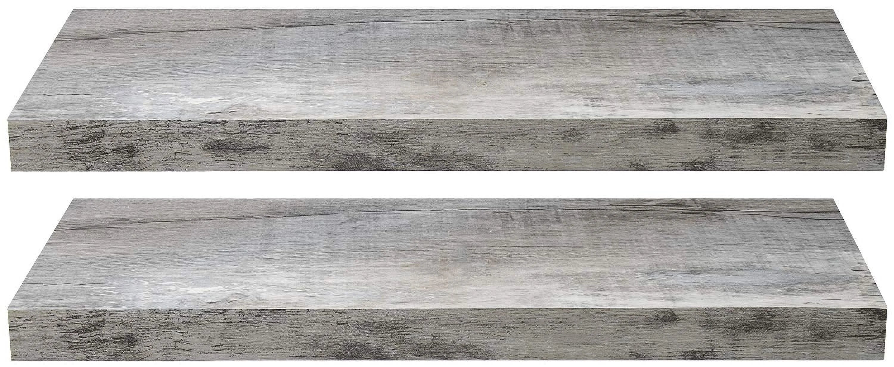 Gray Wood Floating Wall Shelf E860453