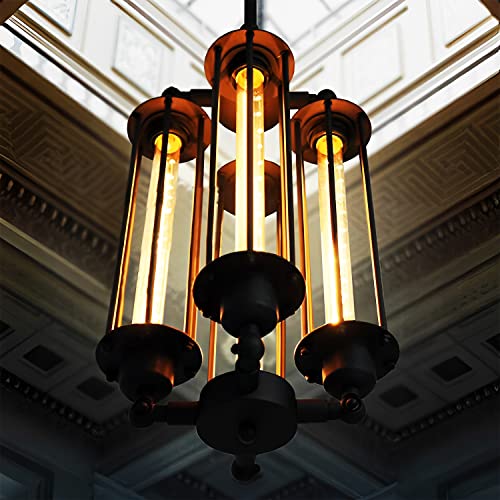 Industrial Steampunk Chandelier Vintage Pendant Light Ceiling Fixture (4 Heads) T62748