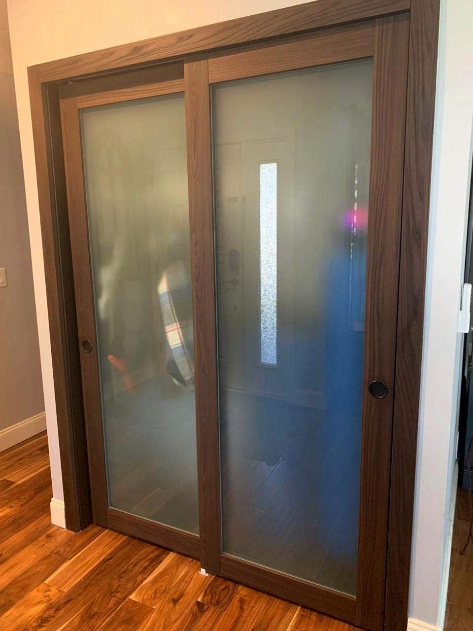 Frosted Glass Door Panel Slab 32 x 84 Solid Wood Core Interior Door E779392