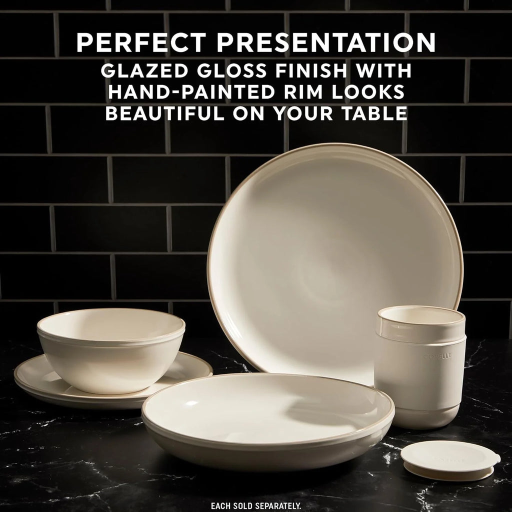 16-Pc Stoneware Dinnerware Set, Navy N6302