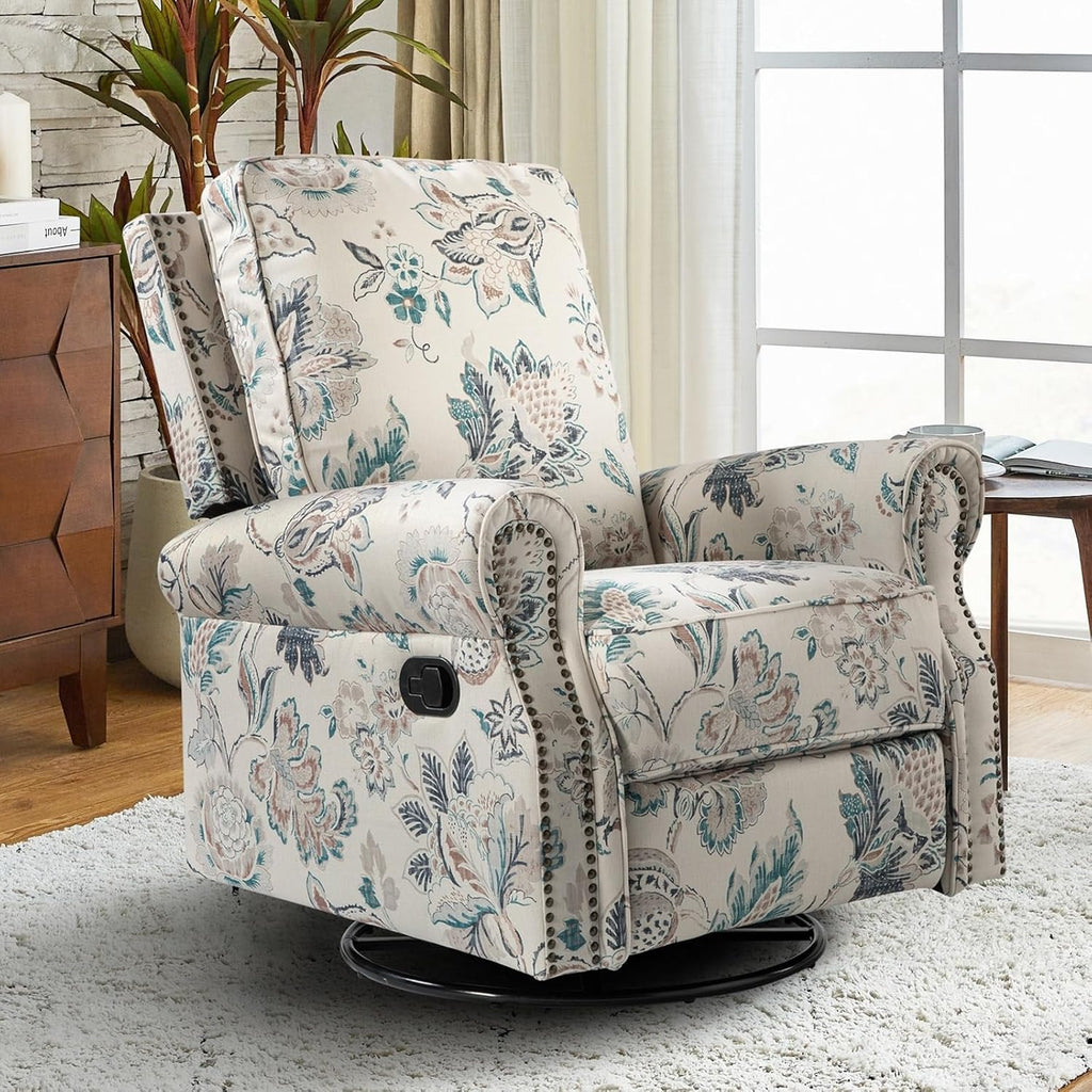 Farmhouse Upholstery Recliner with Rolled Arms Y488003