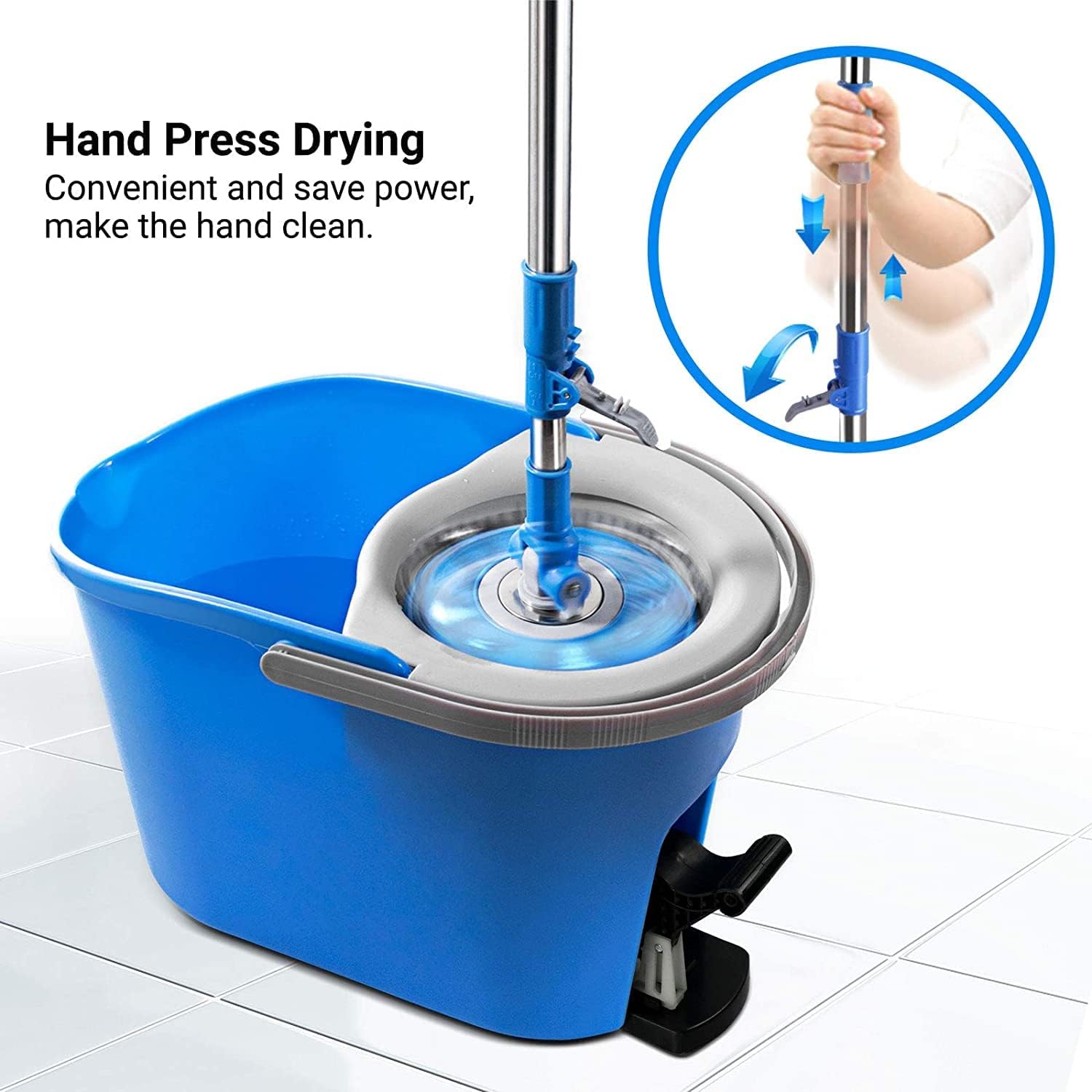 Spin Mop and Bucket with Wringer and Foot Pedal R715845