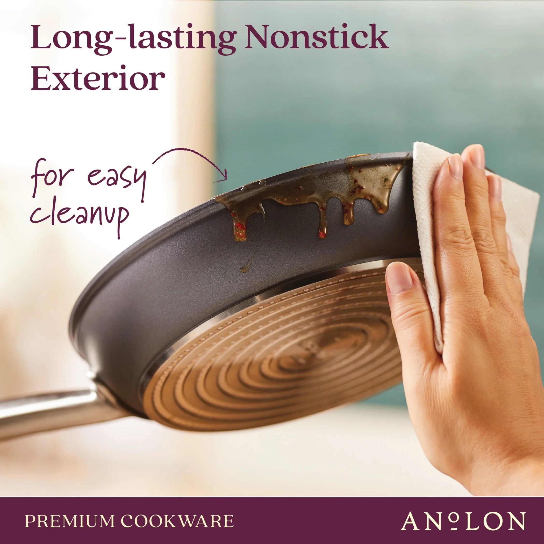 13.5-Inch Hard-Anodized Nonstick Wok with Lid X624832