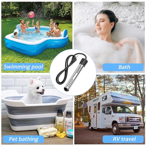 2000W Portable Electric Water Heater with Digital Thermometer Q5341