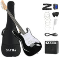 39 Inch Solid Full-size Electric Guitar HSS Pickups Starter Kit (Black) J950762