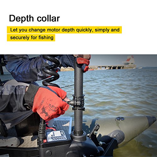 12V 55LBS 54" Shaft Bow Mount Electric Trolling Motor with 2.4G Remote Control D560