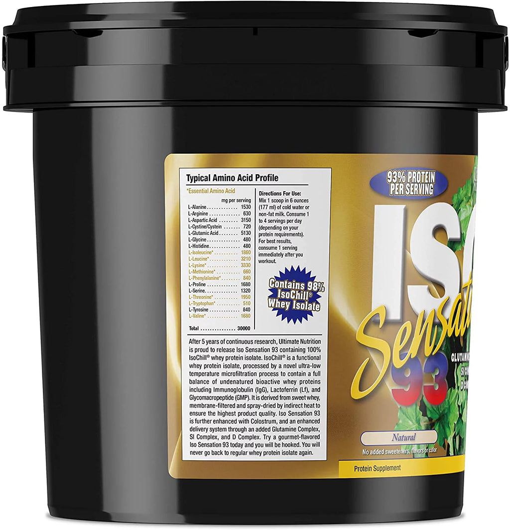 Natural Whey Protein Isolate Powder, 5lb G8334