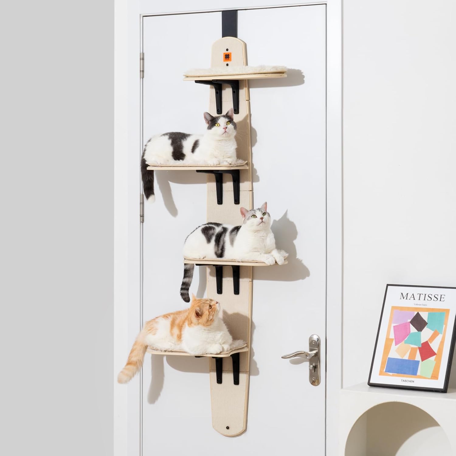 4-Levels Over Door Cat Climber with Removable Soft Mat R76635