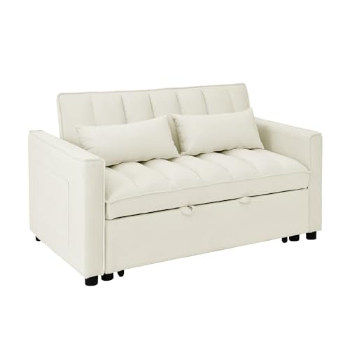 Black Velvet Convertible Sleeper Sofa Bed J24364